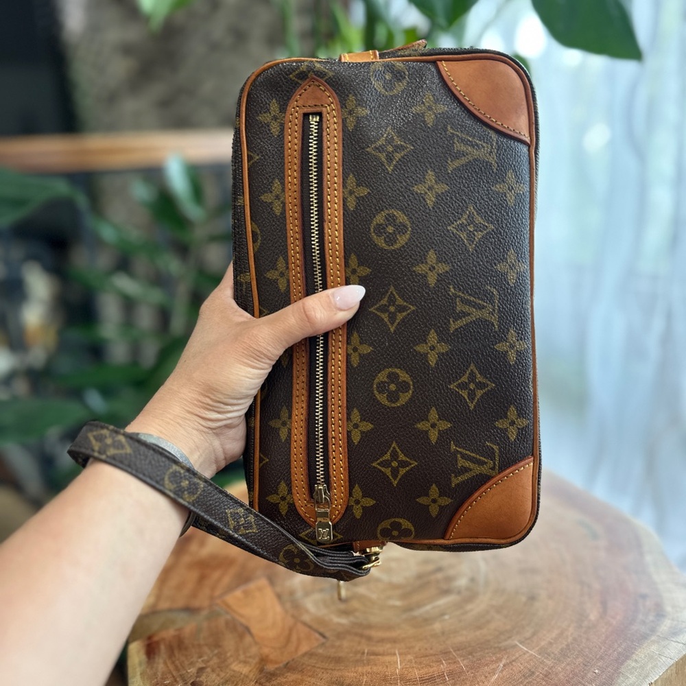 Louis Vuitton Large Monogram Trousse Pochette Wristlet Clutch Bag - Picture 4 of 15